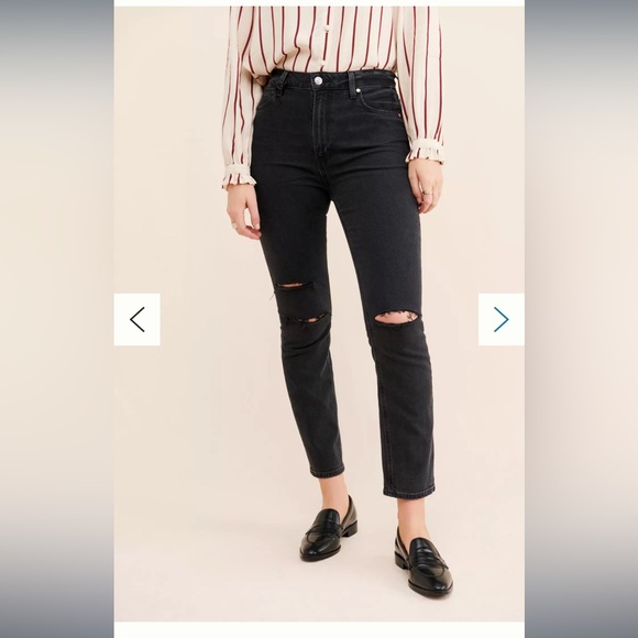 PAIGE Sarah High-Rise Slim Jeans size 27 in black - Picture 3 of 6